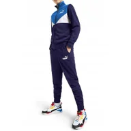 Odzież sportowa dziecięca - Dres komplet dresowy dziecięcy dla chłopca Puma Colorblock niebieski - miniaturka - grafika 1
