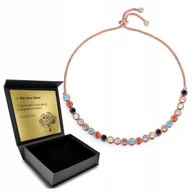 Bransoletki - Bransoletka Pozłacana Srebrna Kolorowe Cyrkonie Turecka Z Grawerem - miniaturka - grafika 1