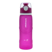 Shakery i bidony sportowe - Safe4sport Butelka silikonowa składana 750 ml duża różowa - miniaturka - grafika 1