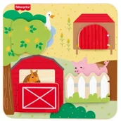 Zabawki sensoryczne - Fisher-Price. Drewniana tablica A Kuku Mattel - miniaturka - grafika 1