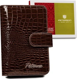 Peterson Skórzany portfel damski na zatrzask Peterson NoSize - Portfele - miniaturka - grafika 1