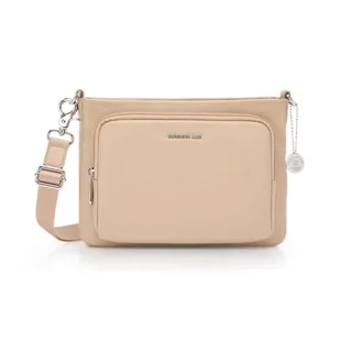 Mandarina Duck Mellow Leather Crossover damski, Ciepłe Taupe - Torebki damskie - miniaturka - grafika 1