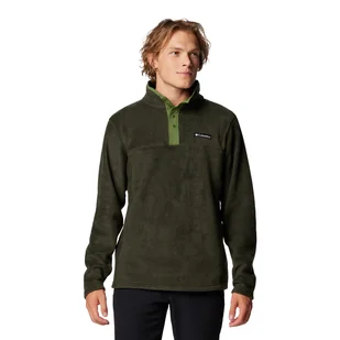 Męska bluza polarowa Columbia Steens Mountain Half Snap II greenscape/canteen - M - Bluzy męskie - miniaturka - grafika 1