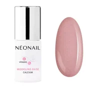 Lakiery hybrydowe - NeoNail MODELING BASE CALCIUM - Kolorowa baza hybrydowa - 7,2 ml - 8622-7 BUBBLY PINK - miniaturka - grafika 1