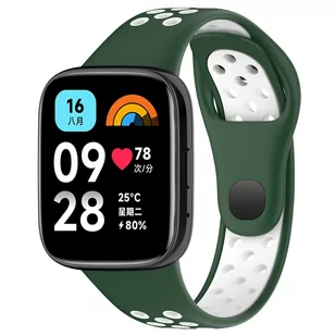 Pasek perforowany Vanfone do Xiaomi Redmi Watch 3 Active, biało-zielony - Akcesoria do smartwatchy - miniaturka - grafika 1