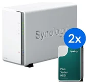 Serwery plików NAS i macierze dyskowe - Synology DS223J+2x HAT3300-2T 2x 2TB DS223J-4T-00-2 - miniaturka - grafika 1