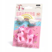 Gumki biurowe - Gumka do ścierania jednorożec tęcza gumki 3 szt - miniaturka - grafika 1