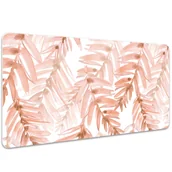 Podkładki na biurko - Mata na biurko Liście malowane różem 100x50 cm - miniaturka - grafika 1