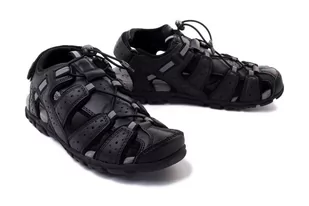 GEOX U6224B S.STRADA B C9999 black, sandały męskie - Geox - Sandały męskie - miniaturka - grafika 1
