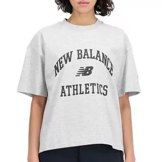 Koszulki i topy damskie - Koszulka New Balance WT33551AG - szara - grafika 1