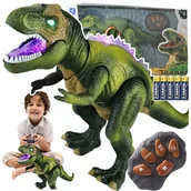 Roboty dla dzieci - INTERAKTYWNY DINOZAUR ZDALNIE STEROWANY ROBOT LED + 5X BATERIA Y458GZ - miniaturka - grafika 1