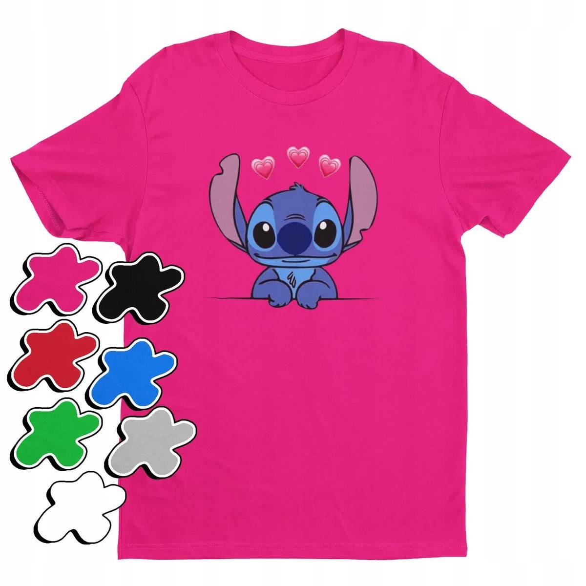 Koszulka T-Shirt Dziecięca Z Nadrukiem Duży Wybór Lilo Stitch -L 146-152