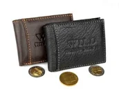 Portfele - Portfel Skórzany WILD Skóra Licowa Mały Poziomy Bez Zapięcia MINI WI5512 11 x 8,5 x 2 [cm] - miniaturka - grafika 1
