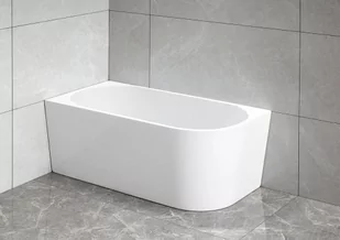 AQUALINE Wanna wolnostojąca z przelewem 140x70x58 TIBERA LEWA E1066 - Wanny - miniaturka - grafika 1