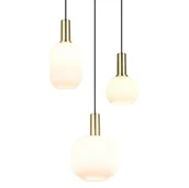 Lampy sufitowe - Lampa zwisająca kuchenna DIVA 319830308 Trio kaskada zwis czarny złoty biały - miniaturka - grafika 1