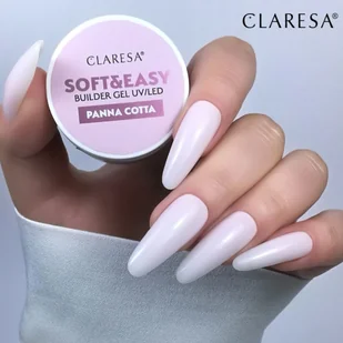 Claresa żel budujący Soft&Easy gel panna cotta 12g - Żele do paznokci - miniaturka - grafika 5