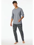 Piżamy męskie - Schiesser Koszulka piżamowa w kolorze szarym - miniaturka - grafika 1