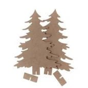 Zabawki kreatywne - Baza MDF - choinki 20,5cm 2 szt. - miniaturka - grafika 1