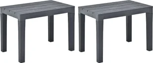 Elior Zestaw szarych ławek ogrodowych - Nadeva - Ławki ogrodowe - miniaturka - grafika 1