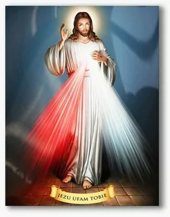 Jezus Miłosierny, nowoczesny obraz religijny plexi - Ikony i obrazy sakralne - miniaturka - grafika 1