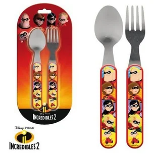 Zestaw sztućców Disney INIEMAMOCNI (łyżka + widelec) - Sztućce dla dzieci - miniaturka - grafika 1