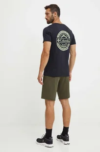 Columbia t-shirt bawełniany męski kolor czarny z nadrukiem - Koszulki męskie - miniaturka - grafika 1