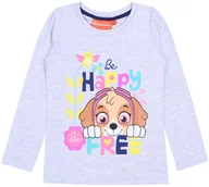 Bluzki damskie - Szara melanżowa bluzka z długim rękawem Skye Psi Patrol 6 lat 116 cm - miniaturka - grafika 1