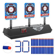 Zabawki militarne - Zestaw Elektroniczna tarcza 3 cele do Nerf  + 30 strzałek typu Elite - miniaturka - grafika 1