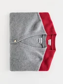 Swetry damskie - Reserved - Wełniany kardigan - szary - miniaturka - grafika 1