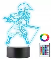 Lampy stojące - Lampka Nocna 3D Led Yasuo Lol Grawer Imię Prezent - miniaturka - grafika 1