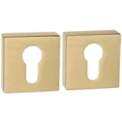 Szyldy i rozety - CONVEX Rozeta kwadratowa CONVEX QR5 mosiądz matowy wkładka 15-413 - miniaturka - grafika 1