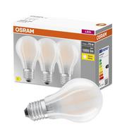 Żarówki LED - Osram żarówka LED E27 Base CL A 7,5W matowa 3 szt. - miniaturka - grafika 1