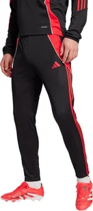 Spodnie męskie adidas Tiro 24 Slim Training czarno-czerwone JP2489 M - Spodnie sportowe męskie - miniaturka - grafika 1
