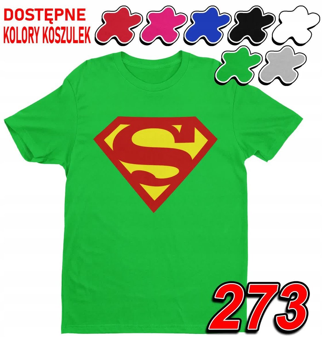 Dziecięca Koszulka T-Shirt Z Nadrukiem Avengers Superman Dc -M 134-140