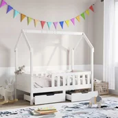 Łóżka dla dzieci i młodzieży - Rama łóżka dziecięcego z szufladami, 80x170 cm, drewno sosnowe - miniaturka - grafika 1