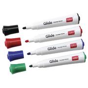 Markery do tablic - NOBO Marker do tablic Glide Drymarker okrągły 1-3 mm 4 szt mix kolorów - miniaturka - grafika 1