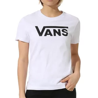Koszulki sportowe damskie - Koszulka Vans T-Shirt Flying V Crew Tee VN0A3UP4WHT1 - biała - grafika 1