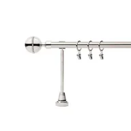 Karnisze - Karnisz pojedynczy metalowy Corso Diam 19 mm 200 cm srebrny - miniaturka - grafika 1