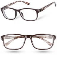 Okulary korekcyjne, oprawki, szkła - Okulary korekcyjne ZOOM-VISION BROWN +2,00 - miniaturka - grafika 1