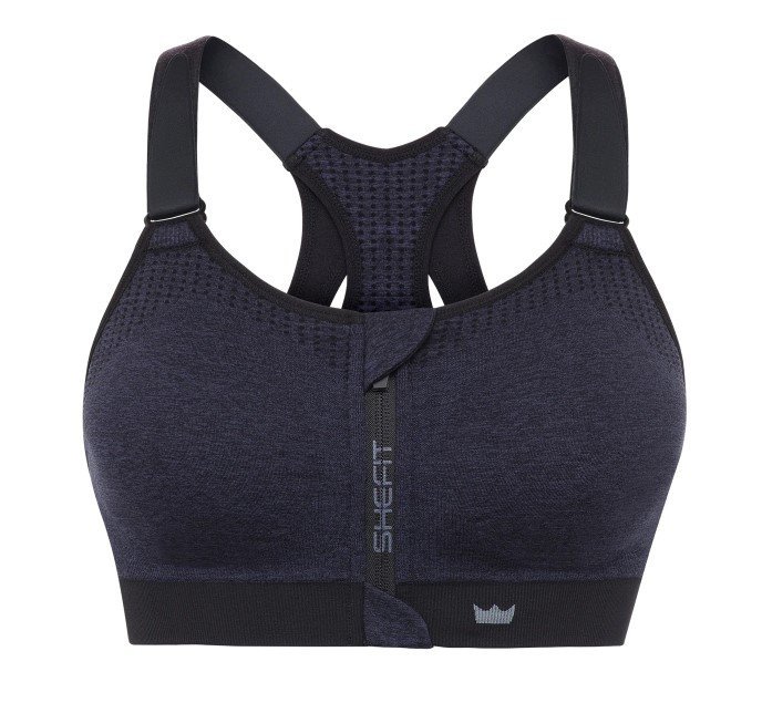 Biustonosz Sportowy Shefit Granatowy Niskie Podtrzymanie 4Xl Trening