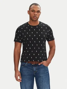 Polo Ralph Lauren T-Shirt 714899612005 Czarny Regular Fit - Koszulki męskie - miniaturka - grafika 1
