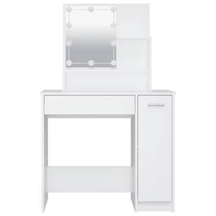 Lumarko Toaletka z oświetleniem LED, biała, 86,5x35x136 cm - Toaletki - miniaturka - grafika 6