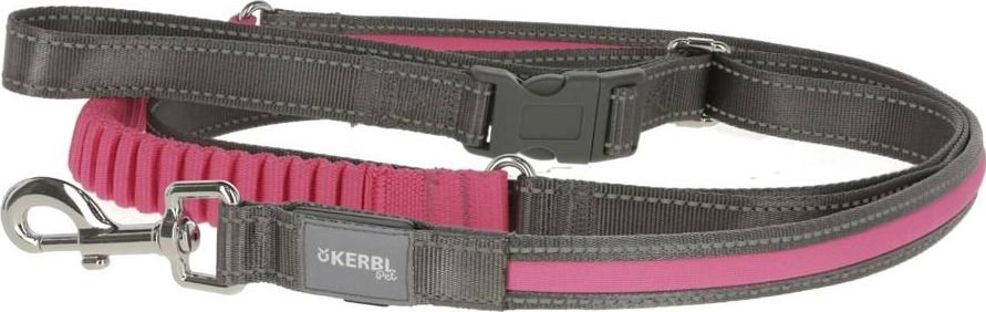 Kerbl KERBL Smycz podświetlana Light & Reflex do biegania, 250 cm x 25 mm, różowa