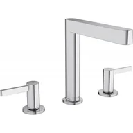 Baterie umywalkowe - Hansgrohe 76034000 Finoris 3-otworowa bateria umywalkowa 160 z kompletem odp$178ywowym Push-Open chrom - miniaturka - grafika 1