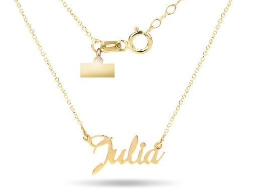ZŁOTY NASZYJNIK IMIĘ JULIA CELEBRYTKA 333 GRAWER