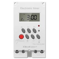 Systemy inteligentnych domów - Elektroczniczny programator czasowy na szynę DIN PC0629 Qoltec - miniaturka - grafika 1