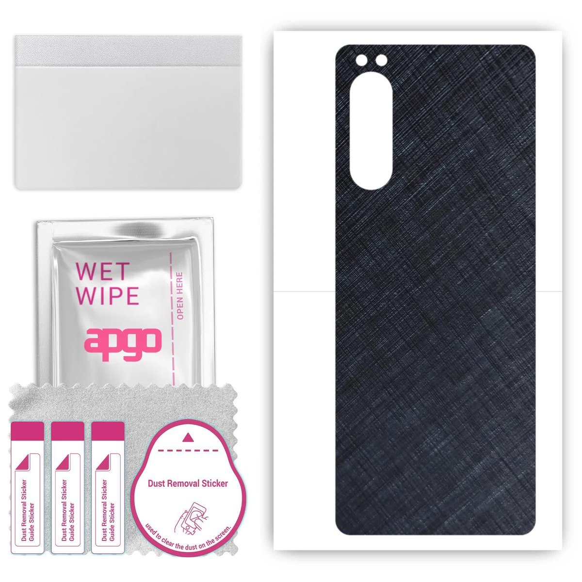 Folia naklejka skórka strukturalna na TYŁ do Sony Xperia 5 II XQ-AS42 - Tytan Niebieski - apgo SKINS