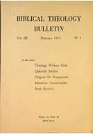 Technika - Biblical theology bulletin Vol III - miniaturka - grafika 1