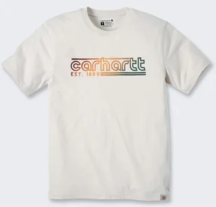Koszulka Carhartt Light Logo Graphic Oat Milk - Koszulki męskie - miniaturka - grafika 1