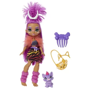 Mattel CAVE CLUB Lalka Roaralai + zwierzątko Ferrell GNL84 - Lalki dla dziewczynek - miniaturka - grafika 1